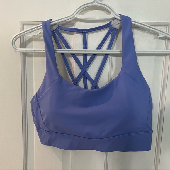 Blue Strappy Sports Bra (with the cups) - Picture 1 of 3